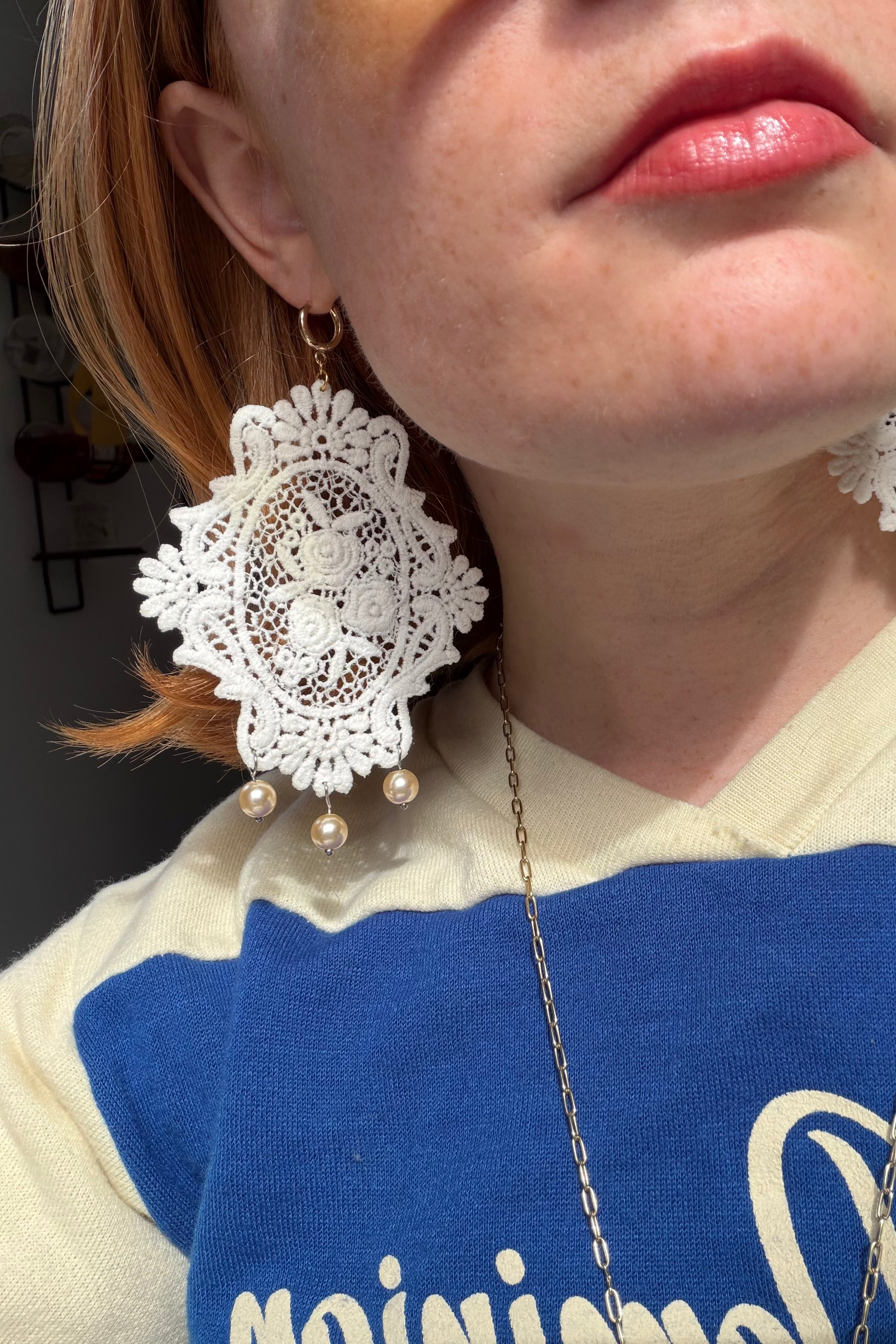 Lace Applique Earrings 4