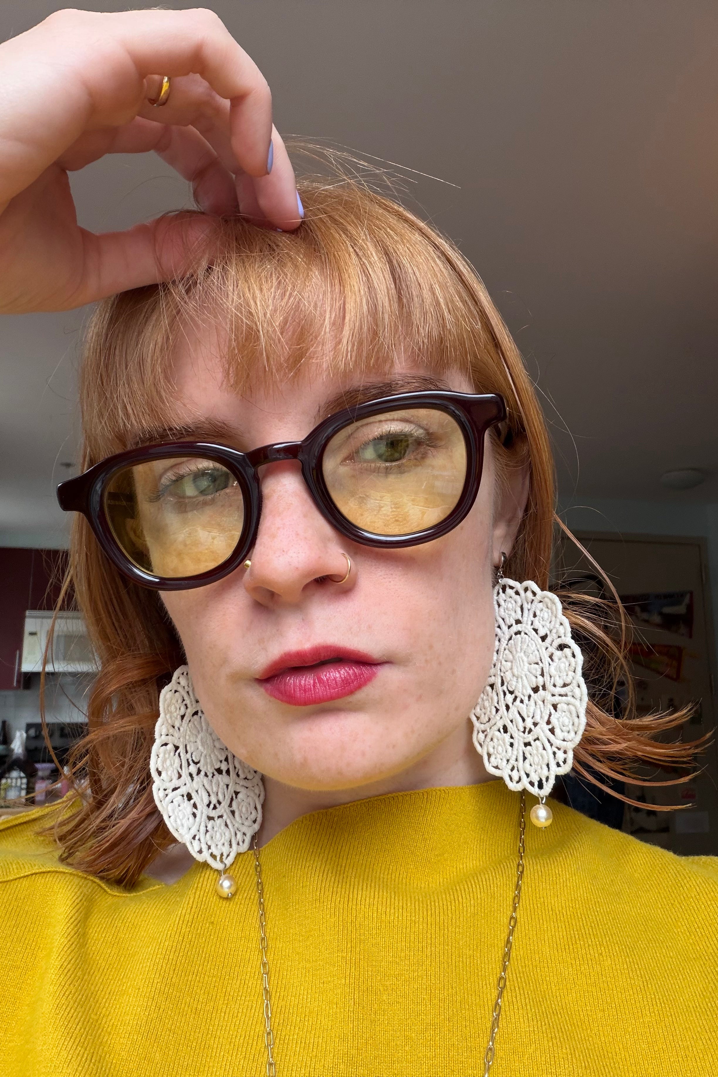 Lace Applique Earrings 1