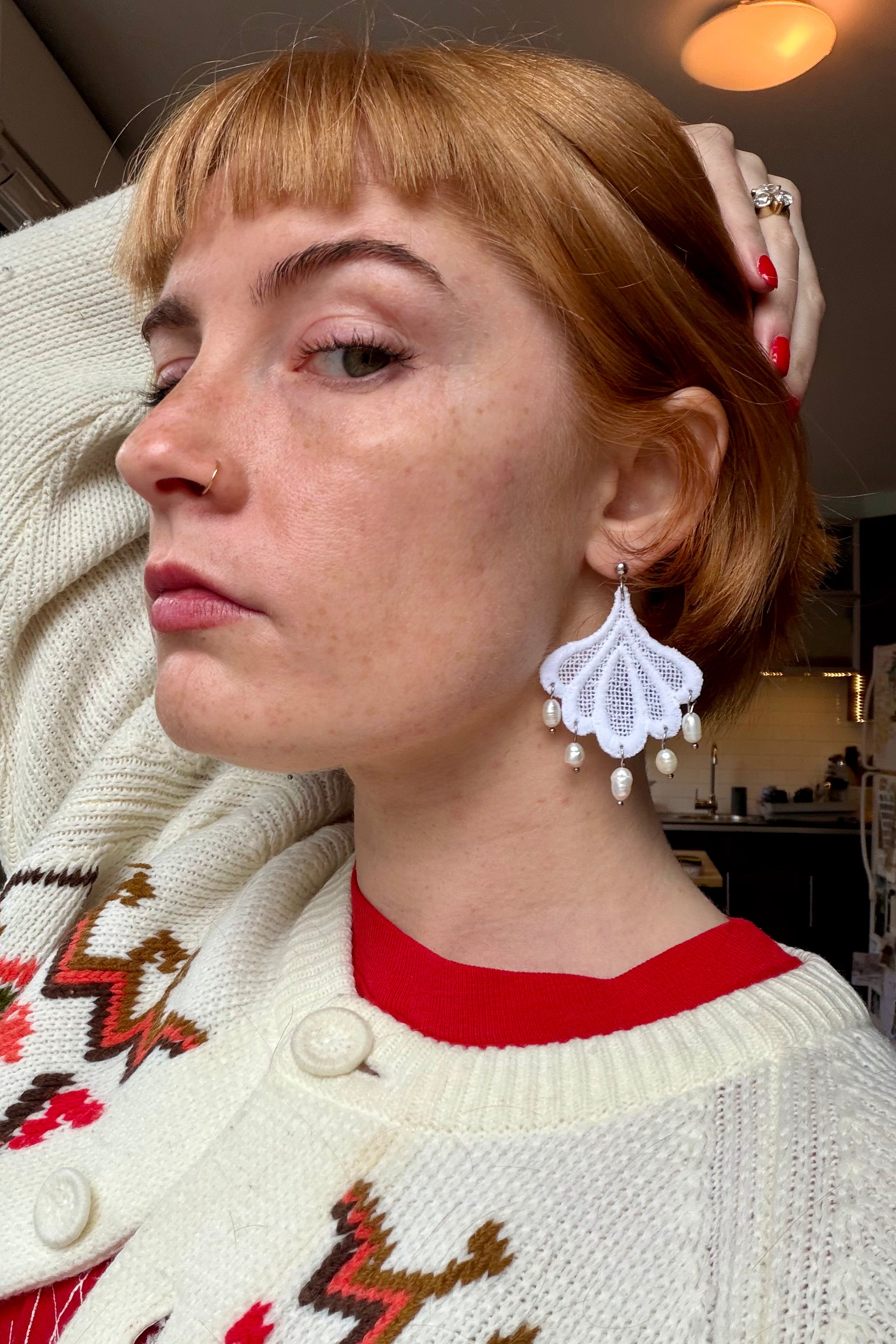Lace Applique Earrings 5