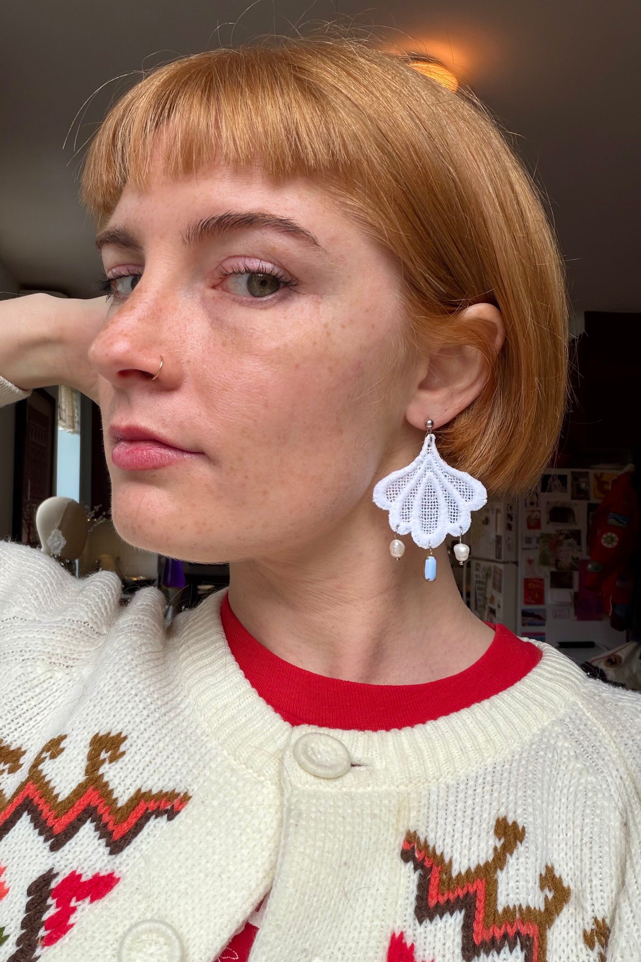 Lace Applique Earrings 6