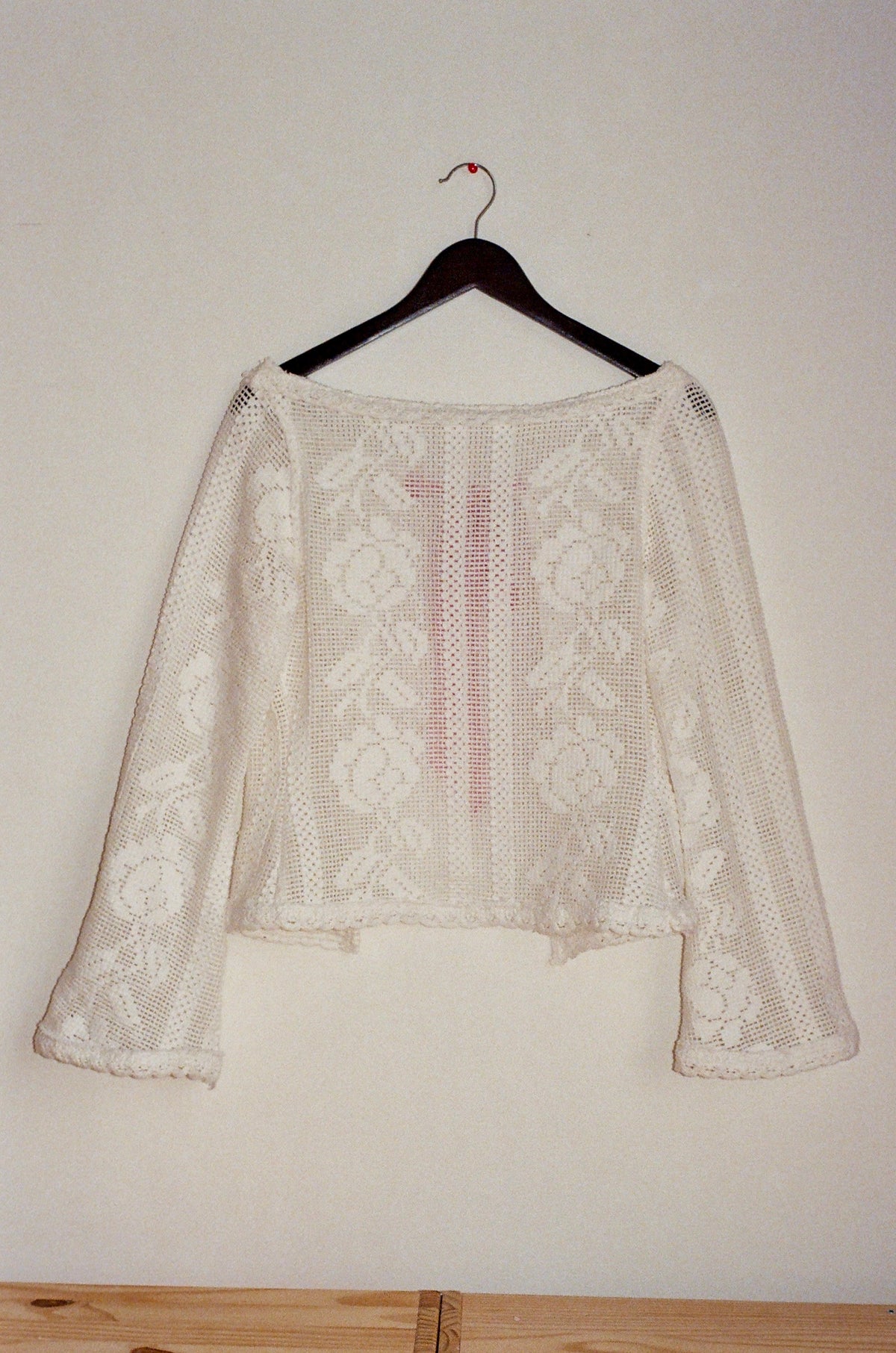 Vintage Lace Rework Bell Sleeve Top - Size X-Small