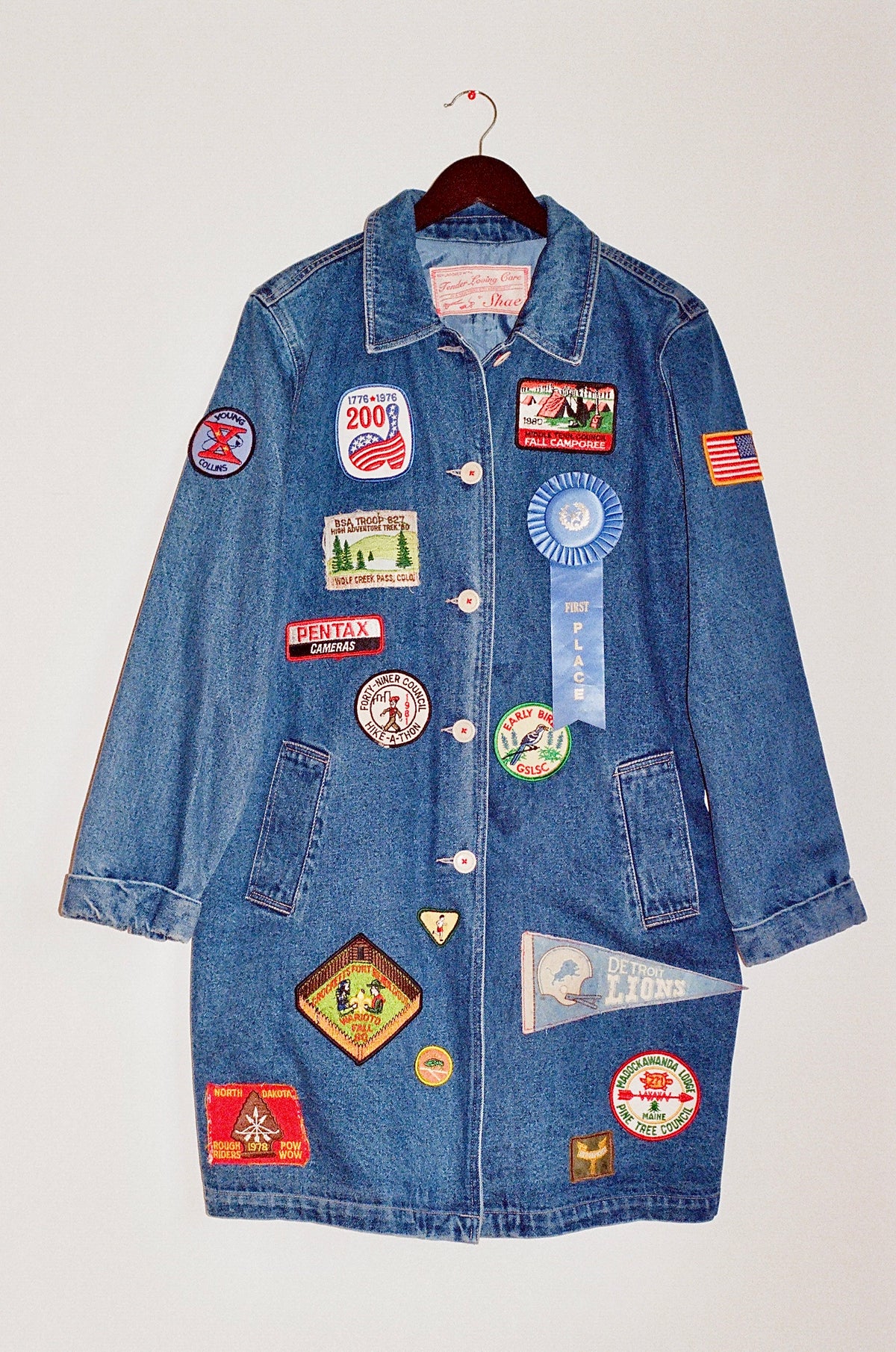 Early Bird Vintage Patch Collage Jacket - Size Medium